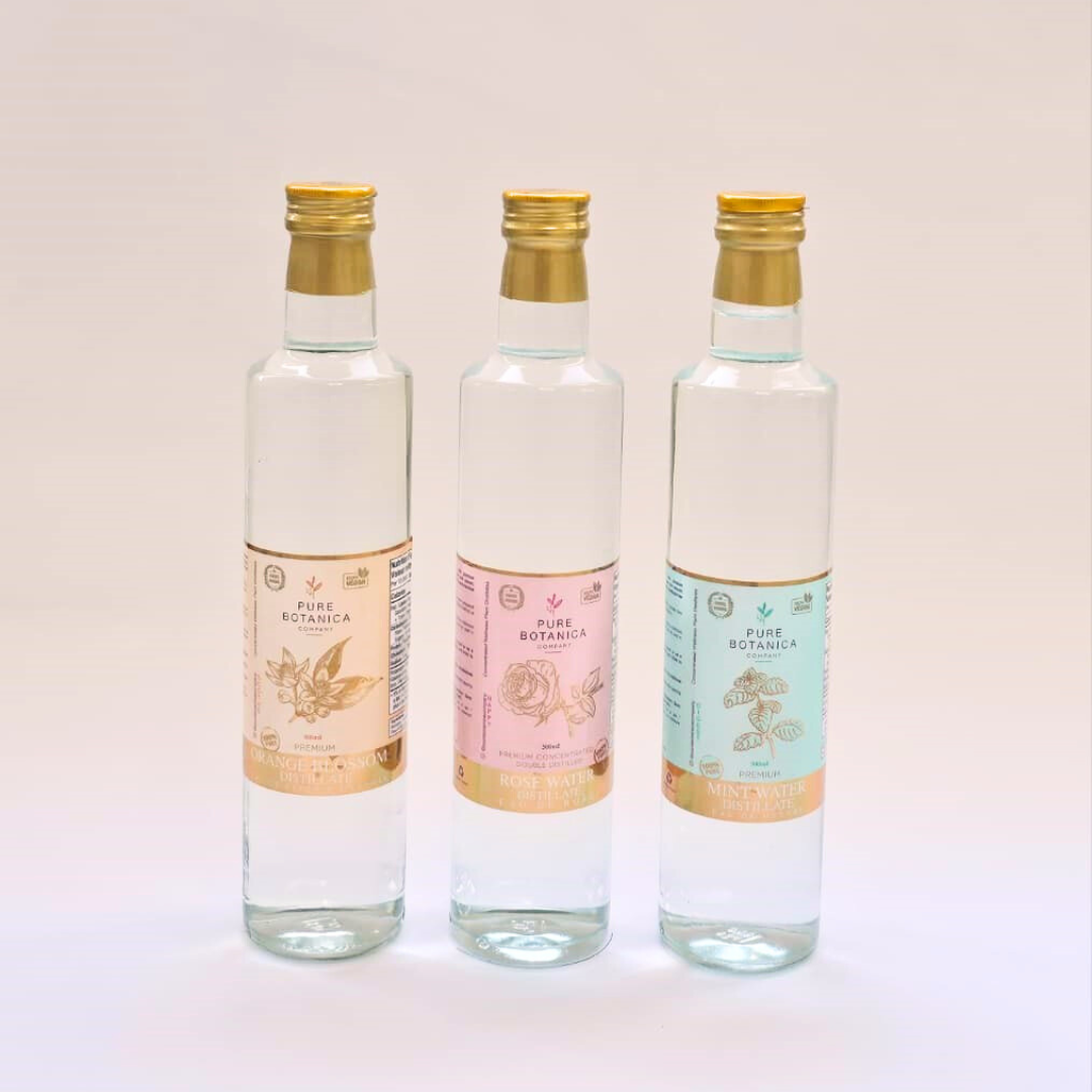 The Botanical Wellness Trio – Mint, Orange Blossom & Double Distilled Rose (500ml x 3)
