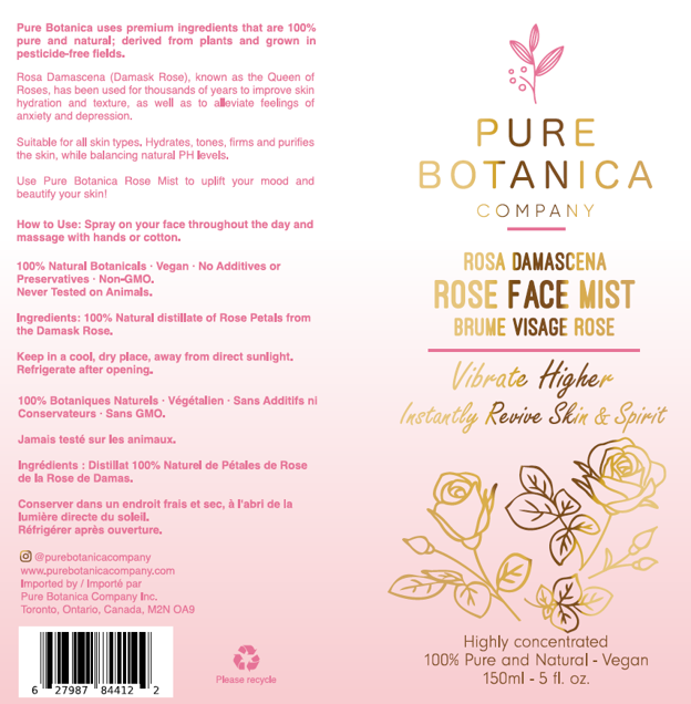 Organic Premium 100% Rose Face Mist