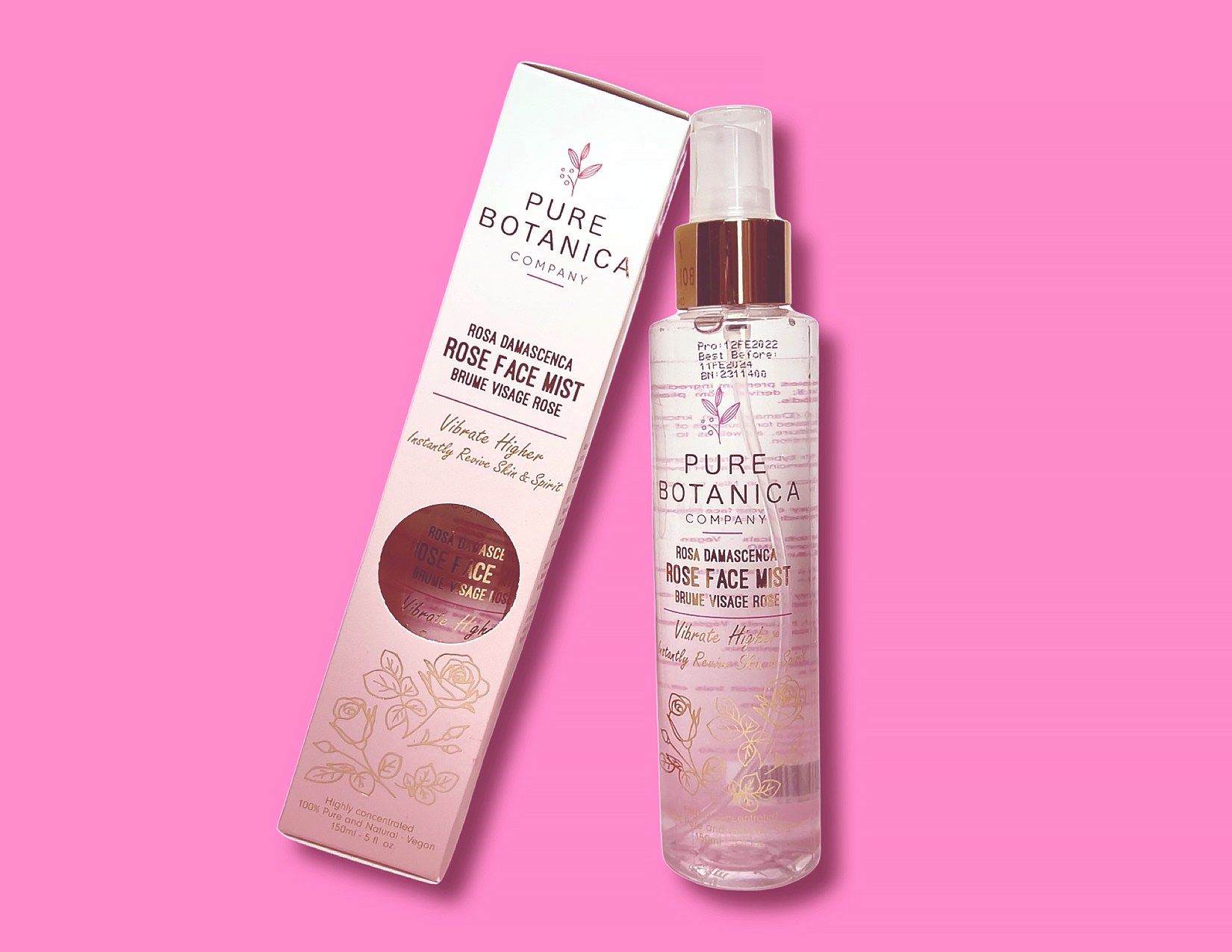 Organic Premium 100% Rose Face Mist